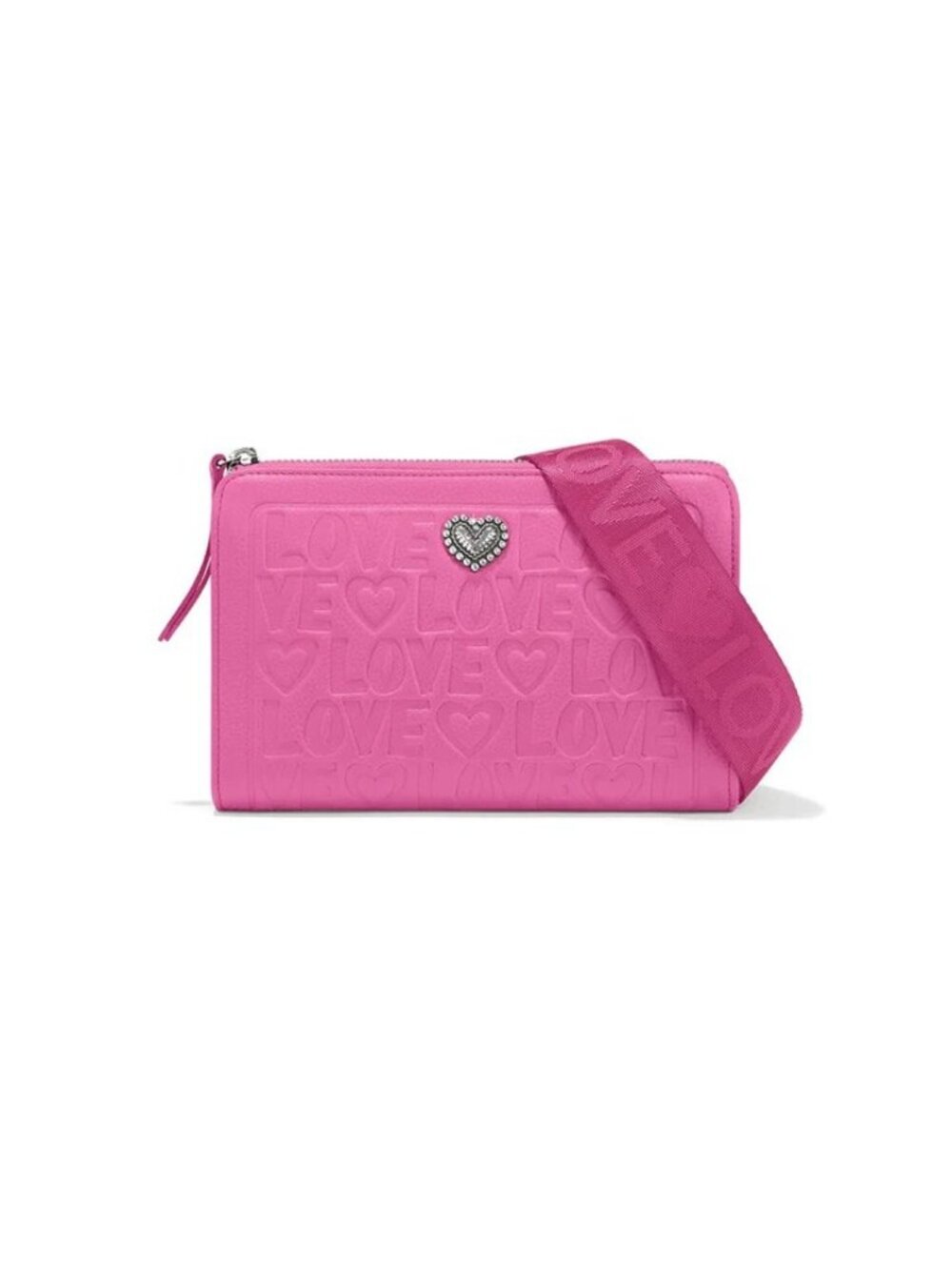 Brighton Fashionista Deeply In Love Medium Pouch crossbody $260 E5533B BUBBLEGUM